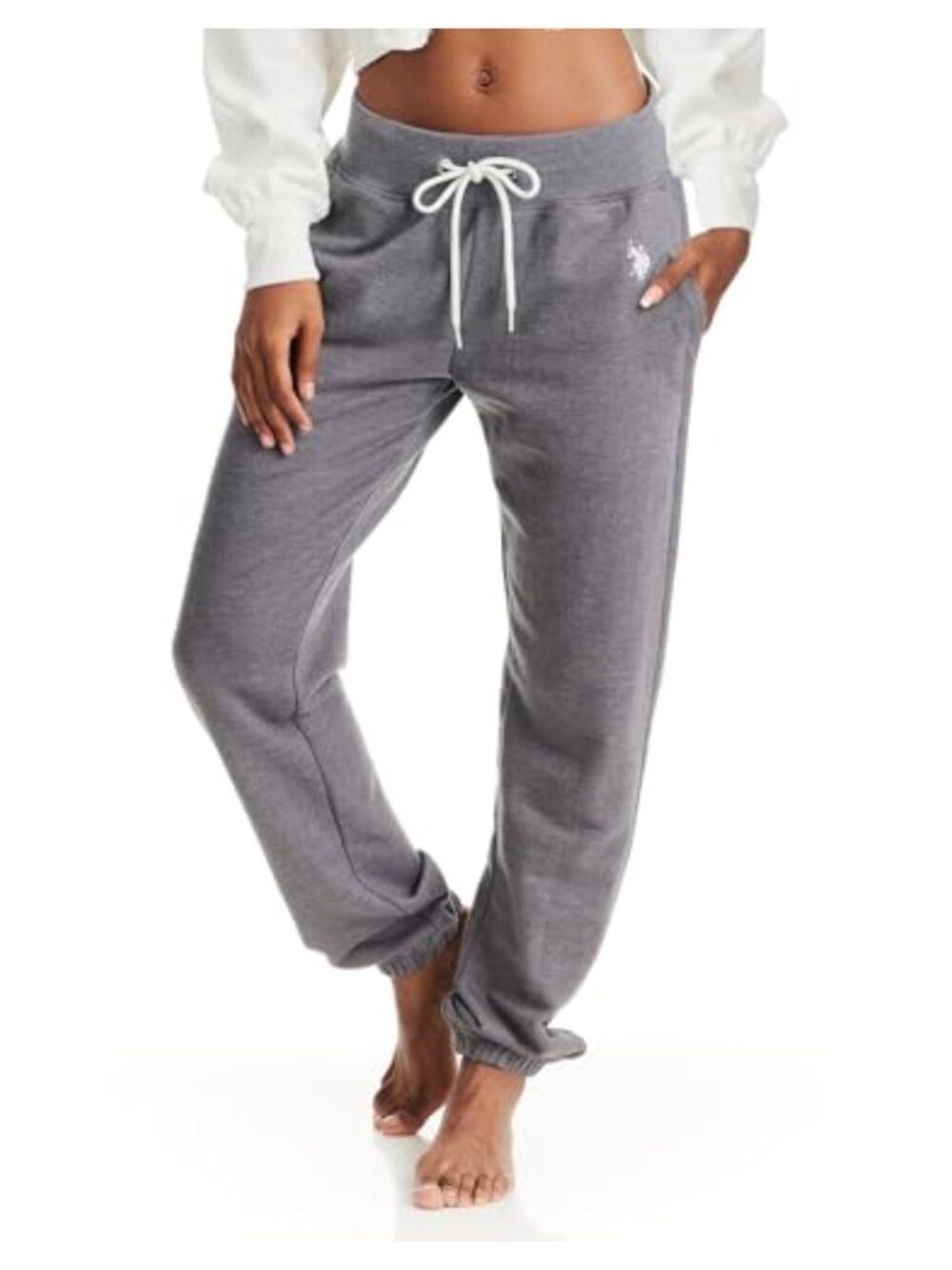 French Terry Jogger Sweatpants with Pockets Cuffed Lounge